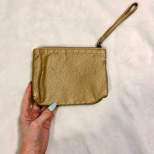 Small gold tote bag